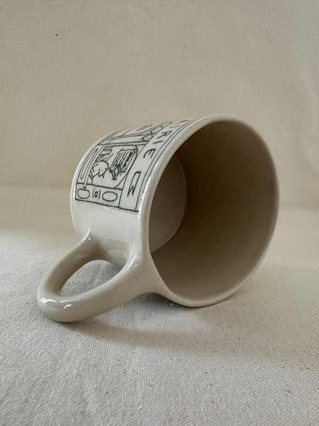 Tasse "Librairie / Café" avec imperfection