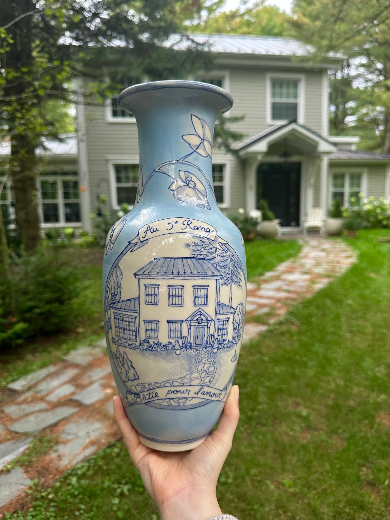 Vase personnalisé "Bâtie pour l'amour"