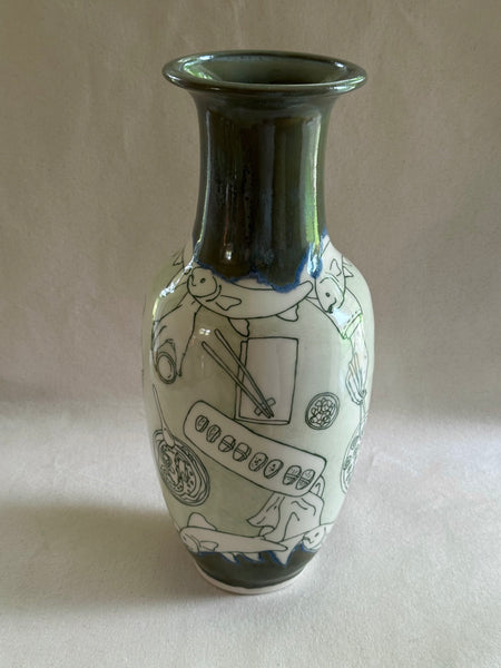 Vase "Le festin de sushis"
