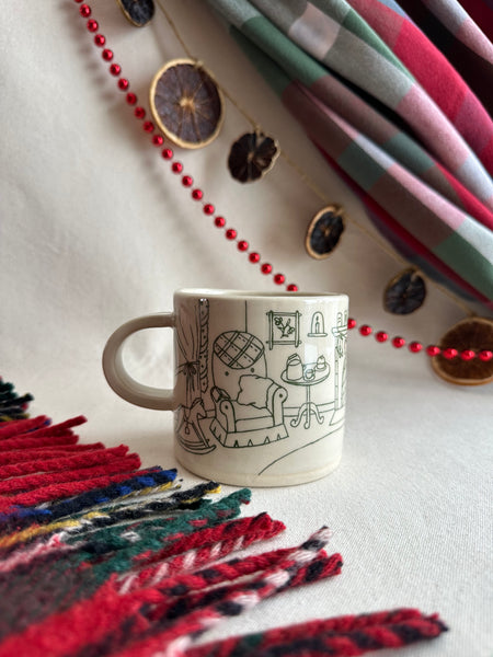 Tasse "Un feu, un livre et une vue sur la tempête"