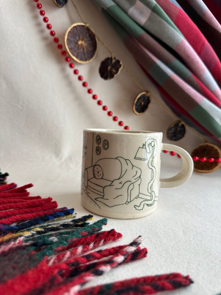 Tasse "Un feu, un livre et une vue sur la tempête"