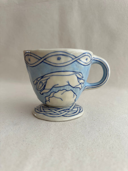 Tasse avec pied Blaireau