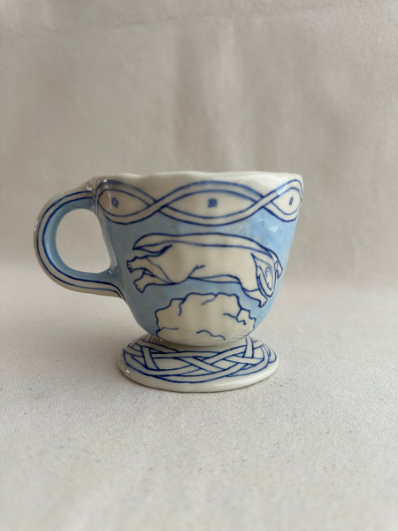 Tasse avec pied Blaireau