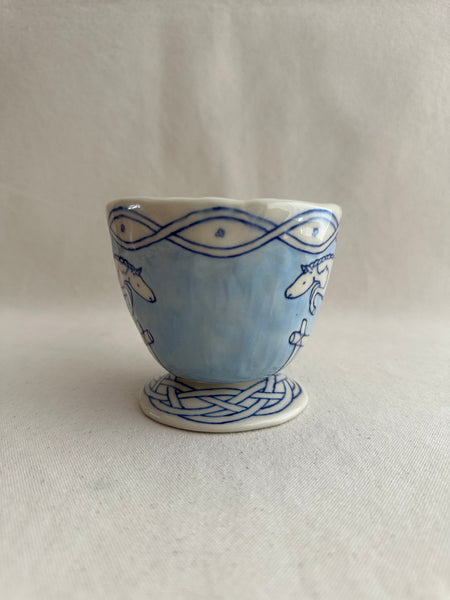 Tasse avec pied Cheval