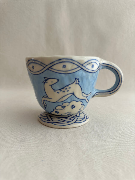Tasse avec pied Chevreuil