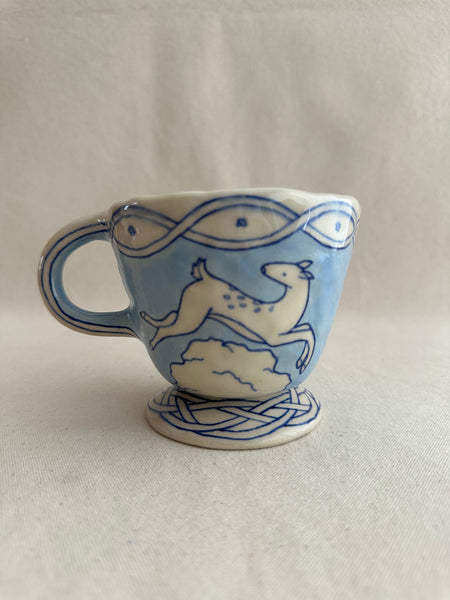 Tasse avec pied Chevreuil