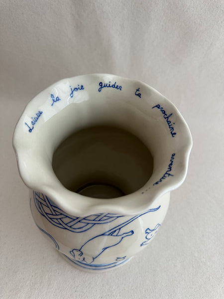 Vase Une souris bleue