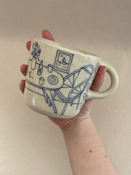 Grande tasse "Le tableau d'un voilier"