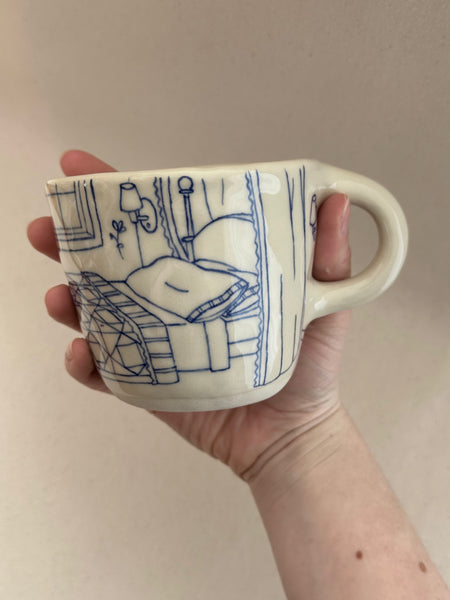 Tasse inédite "Je t'ai rapporté une marguerite"