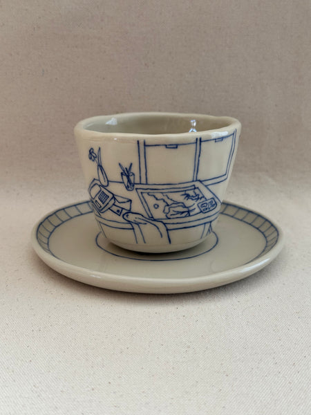 Tasse à thé "Le téléphone"