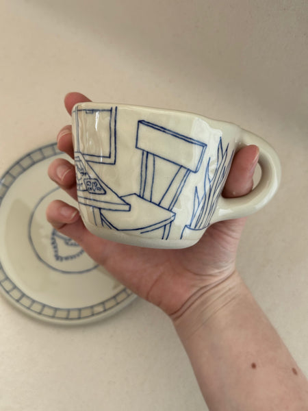 Tasse à thé "Le téléphone"