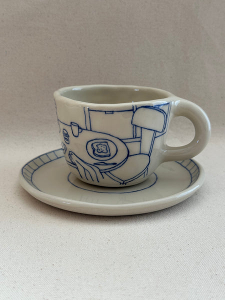 Tasse à thé "La toast à la confiture"