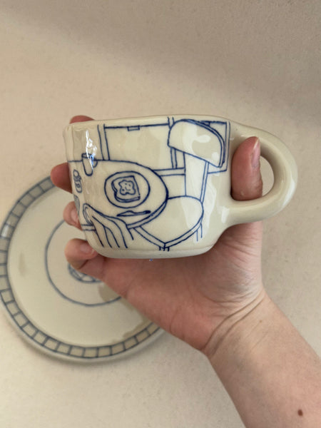 Tasse à thé "La toast à la confiture"