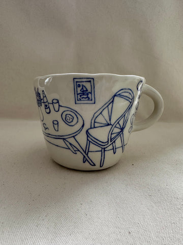 Grande tasse "Le tableau d'un voilier"