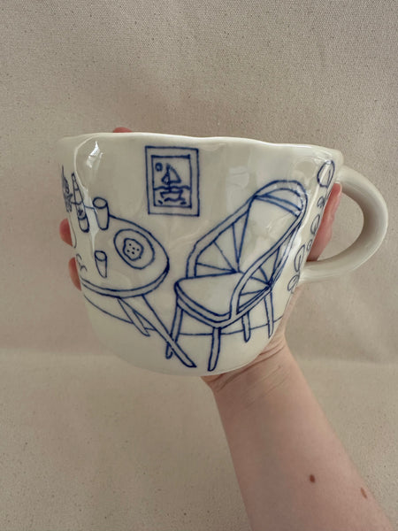 Grande tasse "Le tableau d'un voilier"