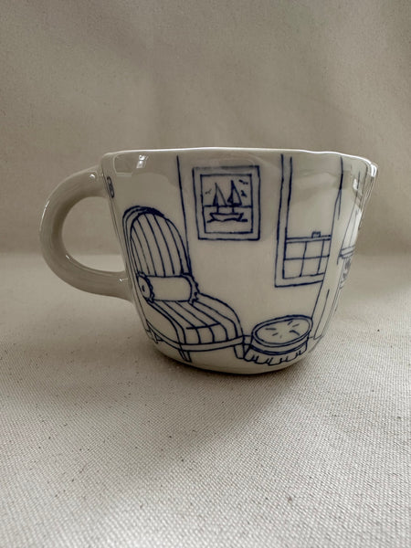 Tasse inédite "La collection de coquillages"