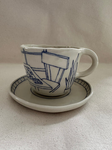 Tasse à thé "Le téléphone"