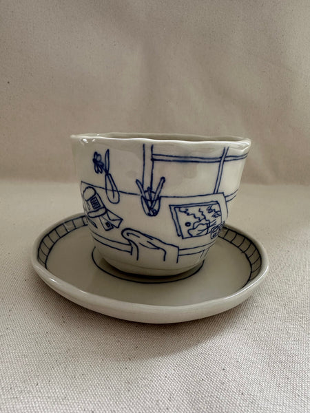 Tasse à thé "Le téléphone"
