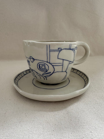 Tasse à thé "La toast à la confiture"