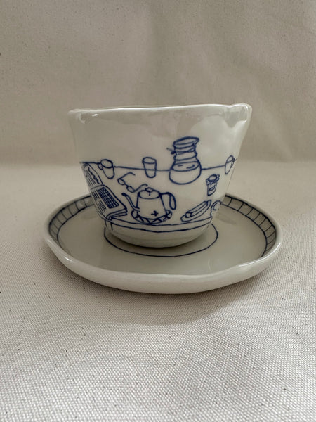 Tasse à thé "La toast à la confiture"