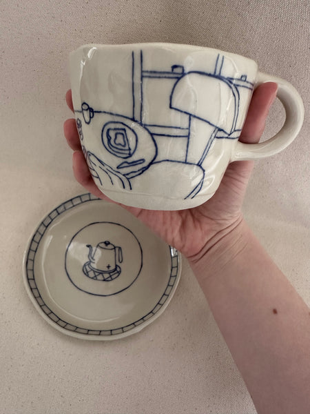 Tasse à thé "La toast à la confiture"