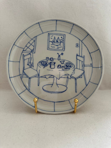 Assiette inédite "Toi et moi un dimanche matin"
