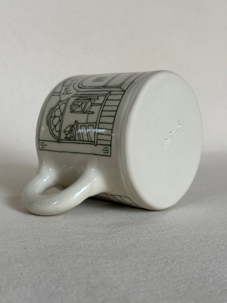 IMPARFAITE tasse "Antiquaire / Bureau de Poste"