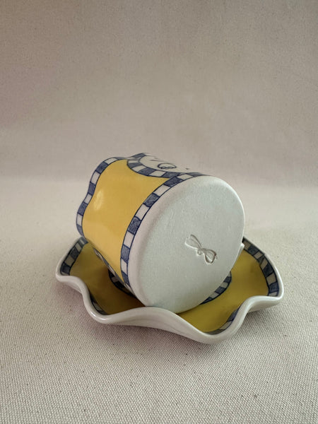 Tasse à thé "Jonquille" jaune jonquille