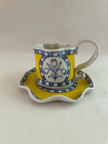 Tasse à thé "Jonquille" jaune Provence