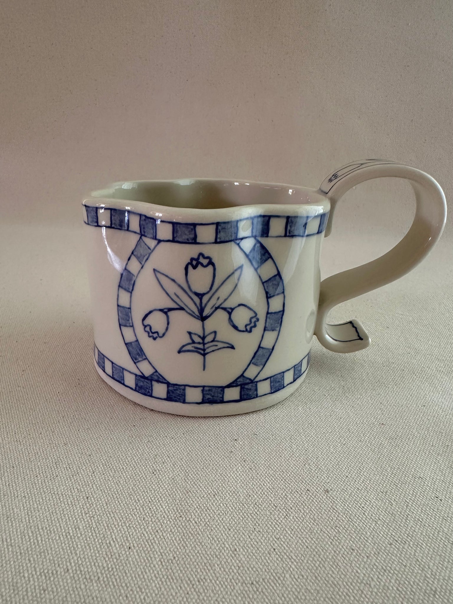 Tasse "Jonquille" bleu classique