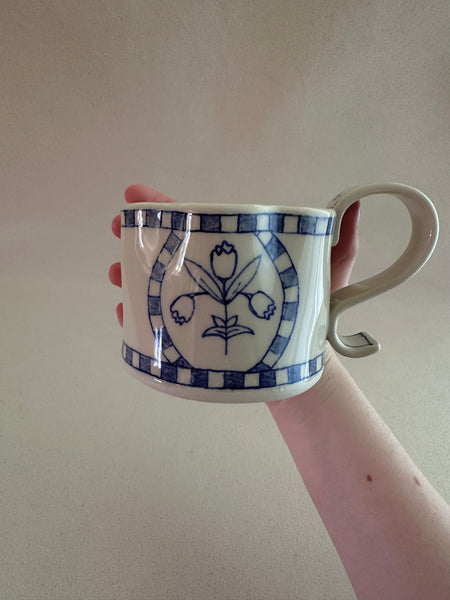 Tasse "Jonquille" bleu classique