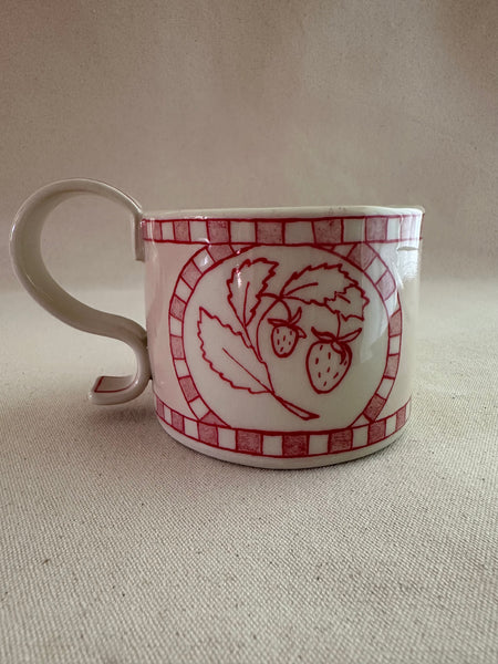 Tasse "Fraises" rouge confiture