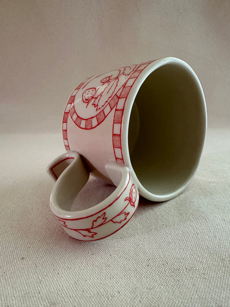 Tasse "Fraises" rouge confiture