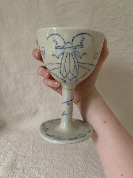 Goblet kintsugi "Le chant de la sauterelle"