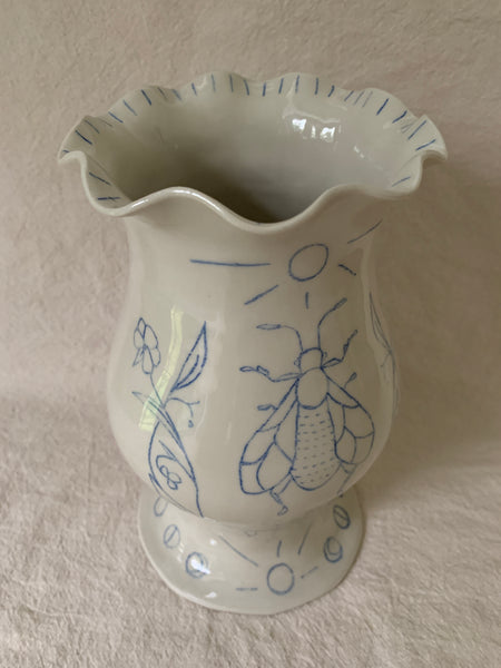 Vase "La chorale de l'abeille et du papillon"