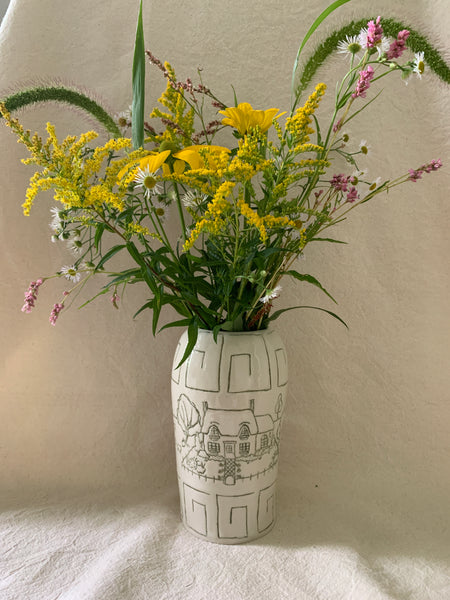 Vase "Un monde sous les fleurs"
