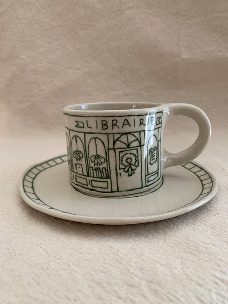 Tasse à thé "La librairie"