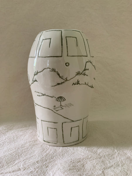 Vase "Un monde qui sent la mer"