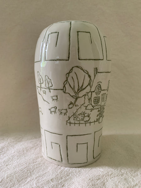 Vase "Un monde sous les fleurs"