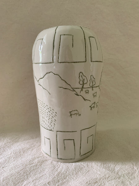 Vase "Un monde sous les fleurs"