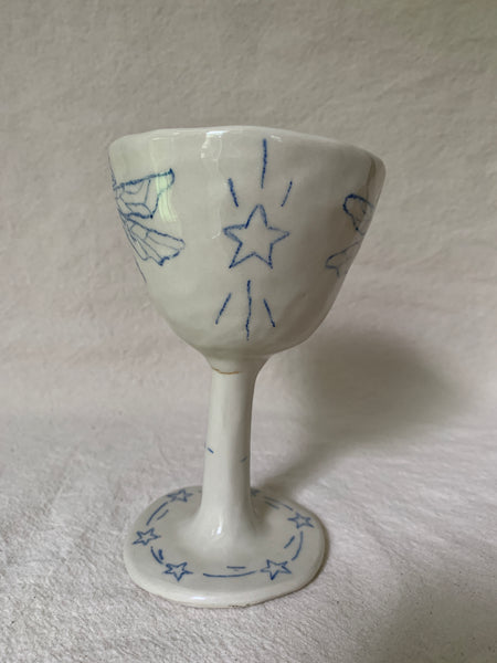 Goblet kintsugi "Le chant de la libellule"