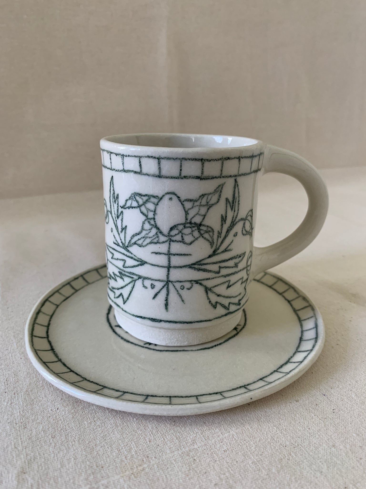 Tasse à thé "Cerises de terre"