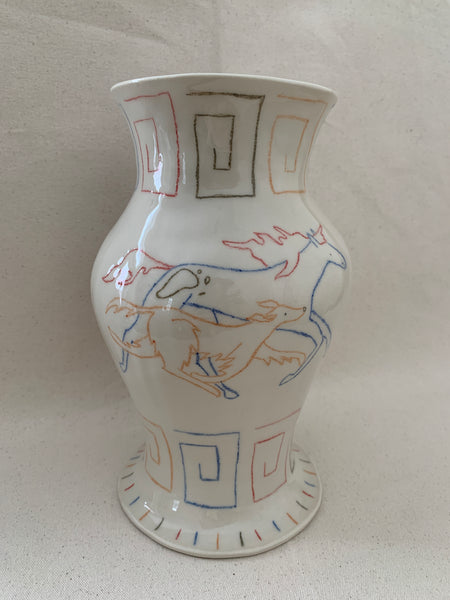 Vase "Rejoins-moi près du puit aux libellules"