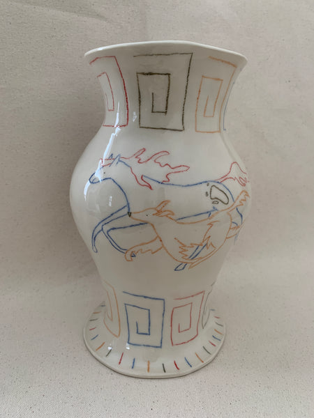 Vase "Rejoins-moi près du puit aux libellules"