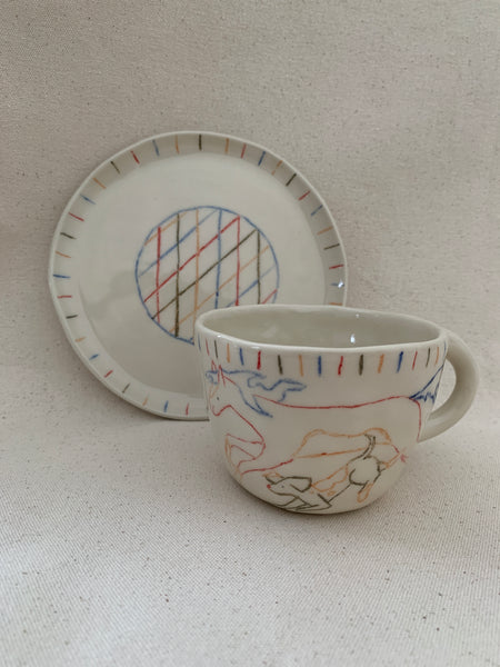 Tasse à thé "Rejoins-moi près de la souche"