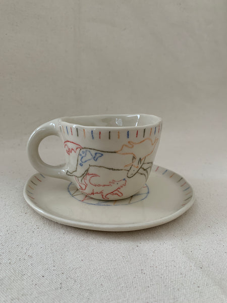 Tasse à thé "Rejoins-moi près de l'étang"