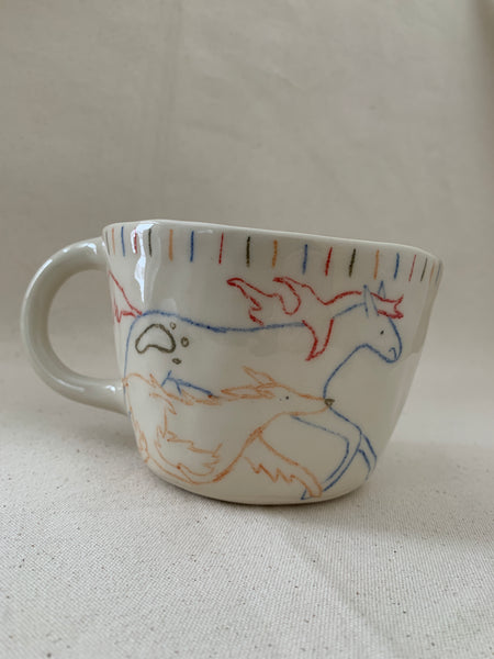 Grande tasse "Rejoins-moi près du puit aux libellules"